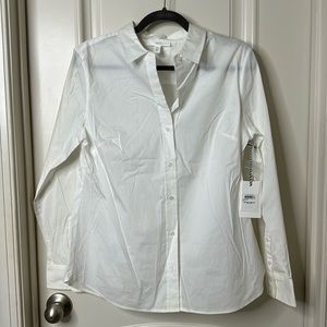 BNWT 1901 white button down shirt size Large